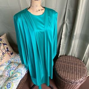 Polyester green dress